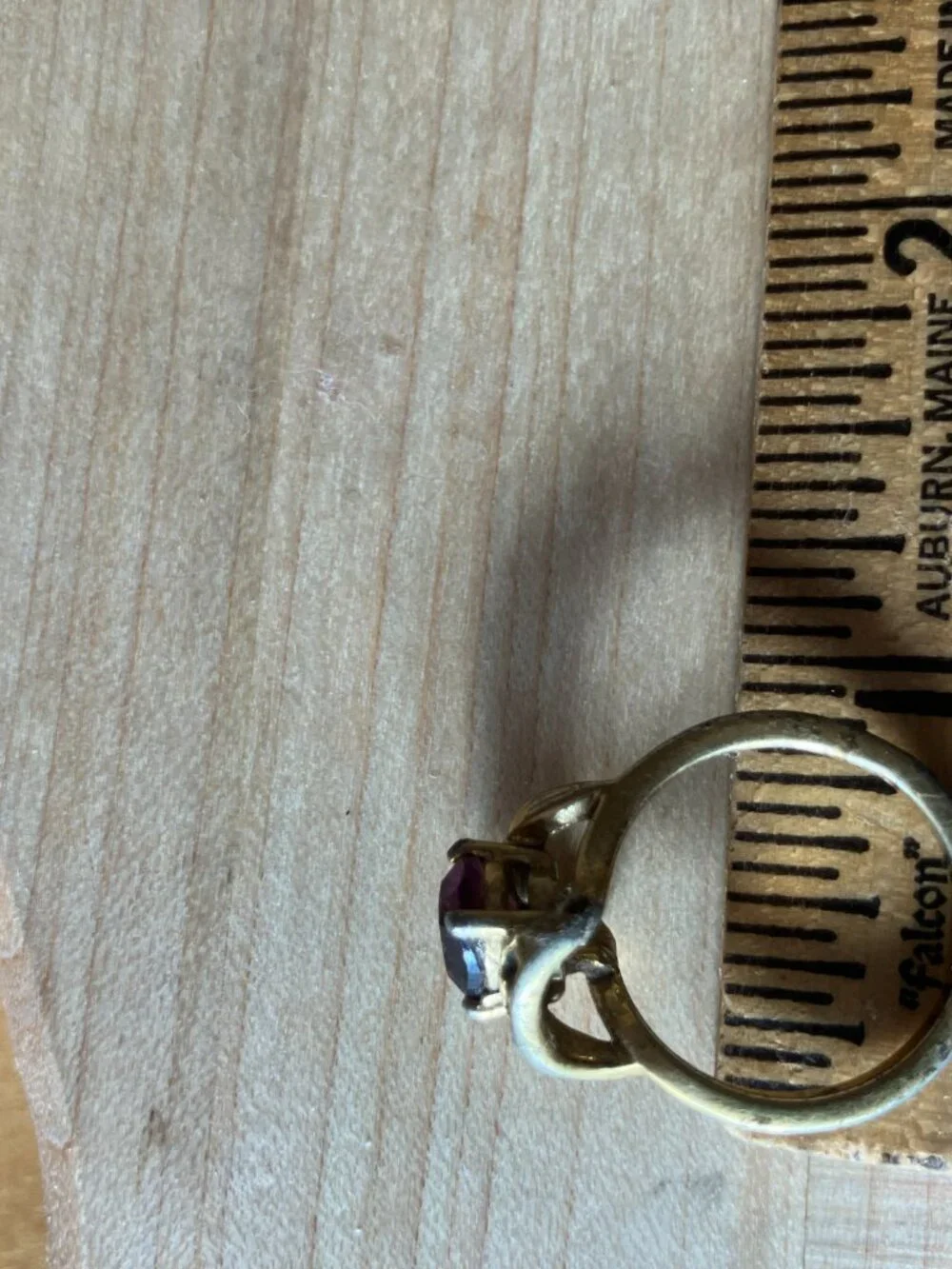Vintage 925 Gold Vermeil Garnet Bypass Ring Size 9.5 - AS IS / Missing Stones
